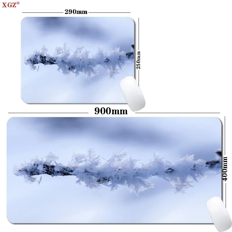 

White Plant Large Gaming Mouse Pad Non-slip Natural Rubber Mouse Pad Keyboard Pad Desktop Pad Laptop Gamer's Mouse Pad Cs Go