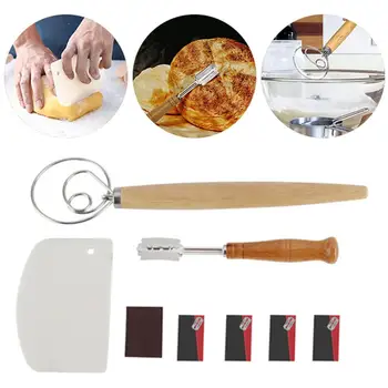 

Bread Baking Tool Set Professional Durable Dough Whisk Scraper Kit Baking Supplies Set For Homemade Cake Baking Pastry Tools