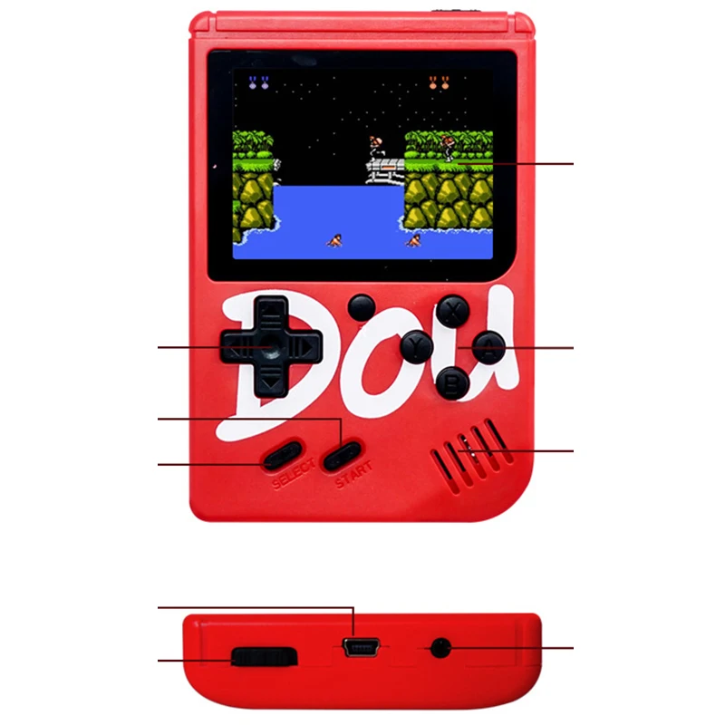 Retro Portable Mini Handheld Game Player Console 8-Bit 3 Inch 360 Games Retro FC Game Player Classic Game Console-Hot