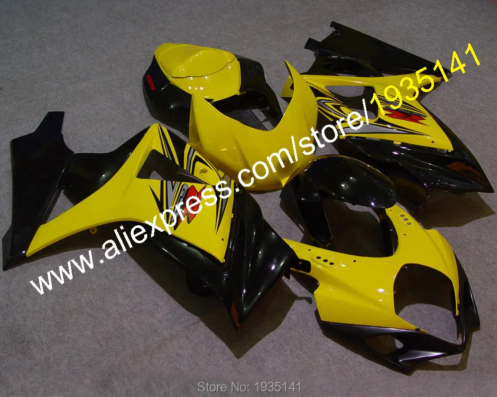 Для Suzuki GSX-R1000 K7 07 08 GSXR1000 GSX-R GSXR 1000 2007 2008 желто-черный обтекатель набор(литья под давлением