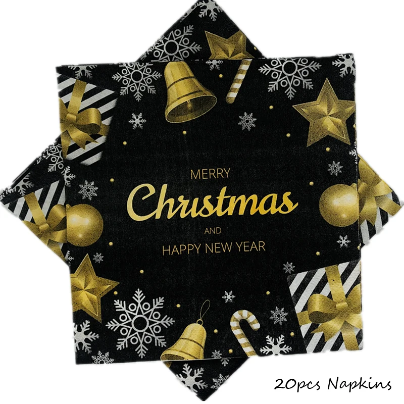 Omilut Рождество Новогодний Декор тарелки салфетки для стаканчиков Черное золото год празднование Счастливого Рождества поставки с деревьями, снег - Цвет: Темный хаки