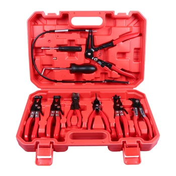 

9Pcs Hose Clamp Ring Plier Clip Set Flexible Cable Plier Swivel Jaw Tool Remover Auto Hand Tool Set