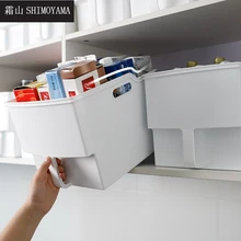 

SHIMOYAMA Kitchen Storage Box with Handle Large Capacity Home Organizer PP Household Container Food Toys Snakcs Jewelry Makeup