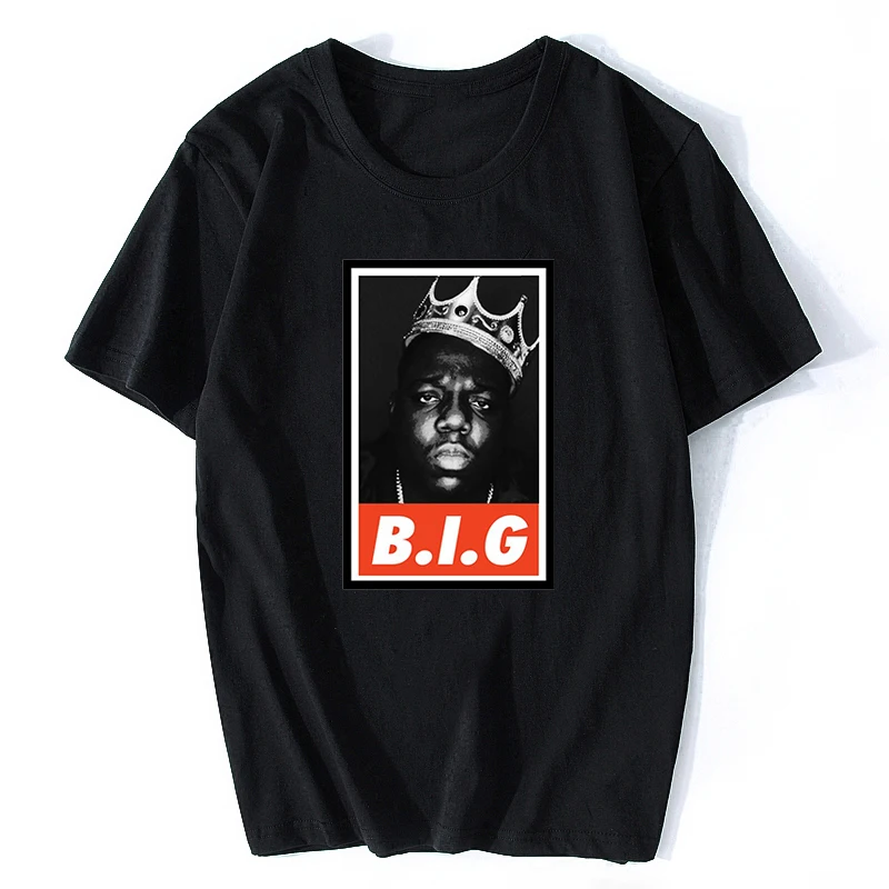 

Notorious BIG Rap Cotton Men Summer Funny Cool T-shirt Harajuku Streetwear Camisetas Hombre Vintage Aesthetic Clothes