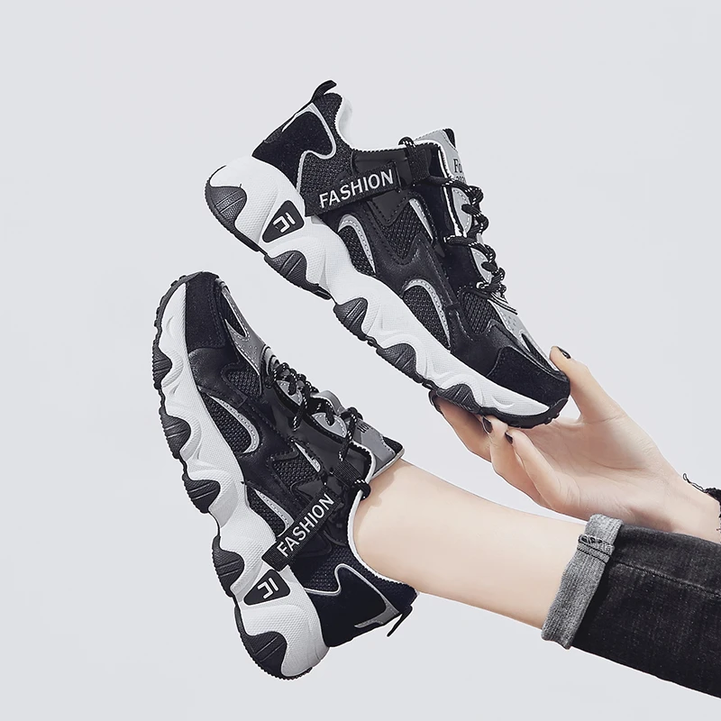 

Summer Casual Women Shoes Vulcanized Chunky Sneakers Fashion Shoes Woman Luxury Lace Up Scarpe Donna Zapatillas Mujer 2020 New