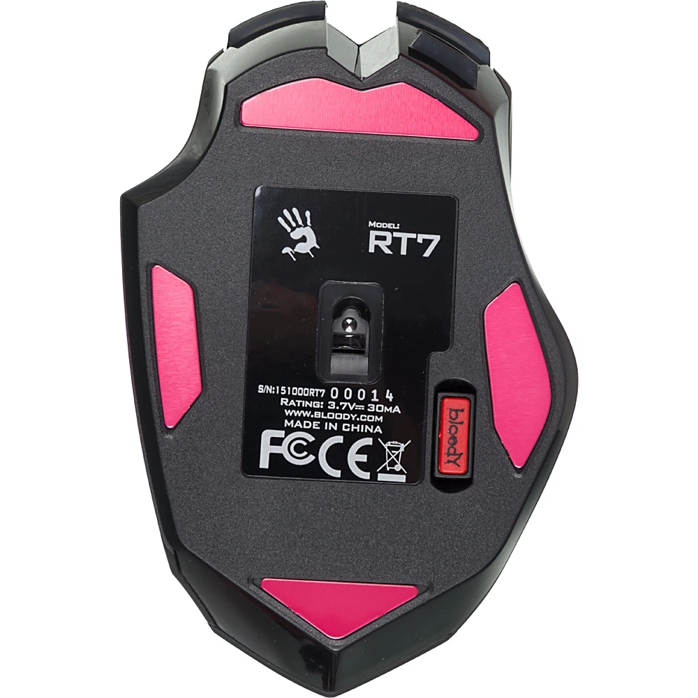Мышь A4 Bloody Warrior RT7/RT70 черный оптическая(4000dpi) беспроводная USB2.0 игровая(9but