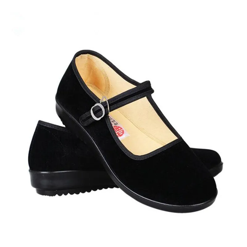 Bailarinas planas informales para mujer, zapatos femeninos de plataforma plana, cómodos, sin cordones, color negro, para primavera