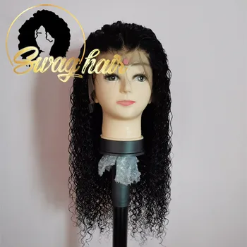 

Swag Hair Brazilian Hair Remy Hair Wigs Natural Color Curly Wig 13*4 Lace Front Wig 100% Human Hair Wigs For Women 150 Density