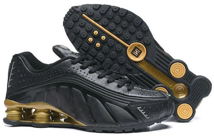 Мужские кроссовки 9908 Shox R4 дизайнеры Для мужчин без носка, беспатная Luxuries/NZ кроссовки тройной черный, белый цвет ОГ уличная спортивная обувь - Цвет: NO.7