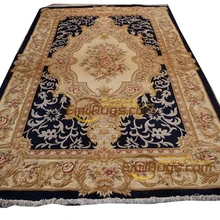 Большой ковер для гостиной, винтажный, для гостиной, французский, ручная работа, толстый плюш, 6,56 'X 9,84'