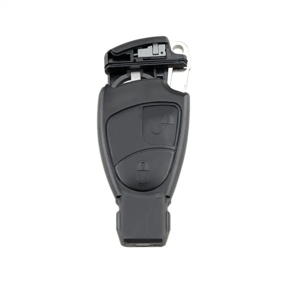 2 Buttons Car Key Fob Case Shell Replacement Smart Insert Key Remote Cover with Balde Fit for Mercedes BenzC E ML Class Sprinter