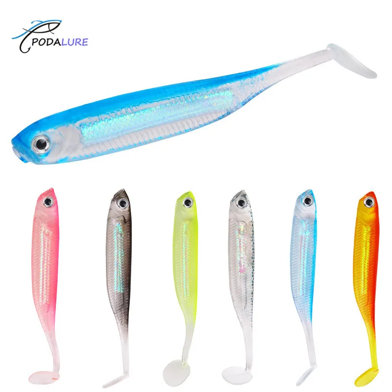 

10pcs/set Color Soft Fishing Lures Artificial Shad Lure Baits 2.2g/7cm