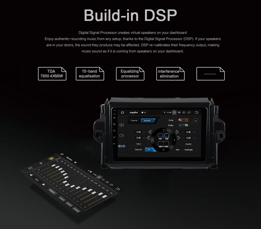 2 din Android 9.0 car radio for Toyota Fortuner multimedia player 9"IPS GPS navigation PX6 DSP HDMI 4Gb+64Gb