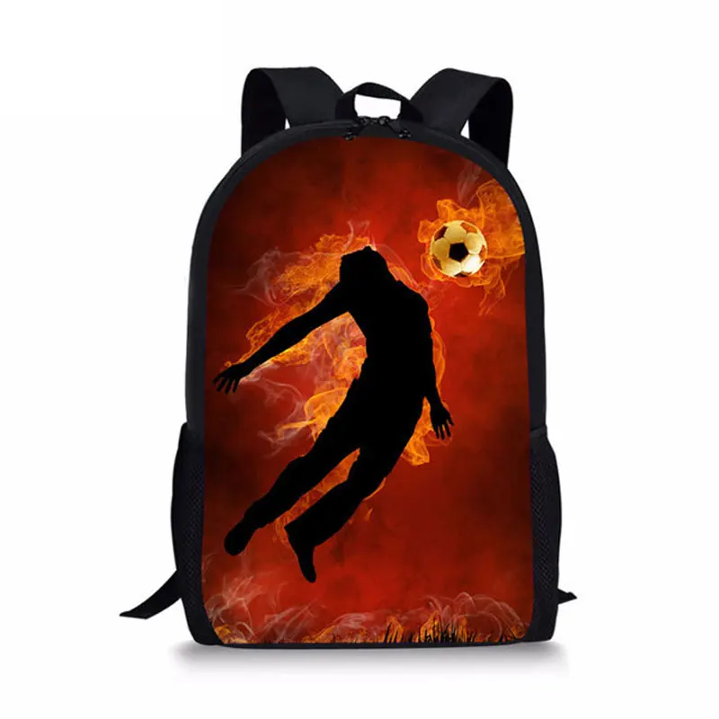 Детские 3D Льда и Огня Soccerly/Ножной Мяч Узор Рюкзак ортопедический рюкзак для мальчиков Дети повседневные школьные сумки для книг 3 шт./компл - Цвет: W2007C