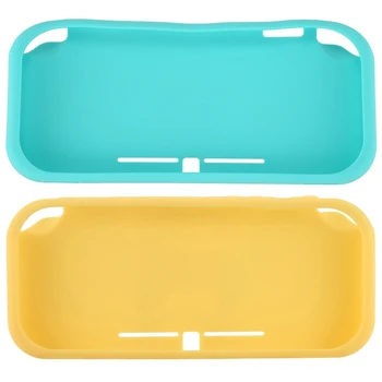 

2Pcs Protective Silicone Case Soft Skin Shell Cover for Nintendo Switch Lite Ns Switch Mini Console - Blue & Yellow