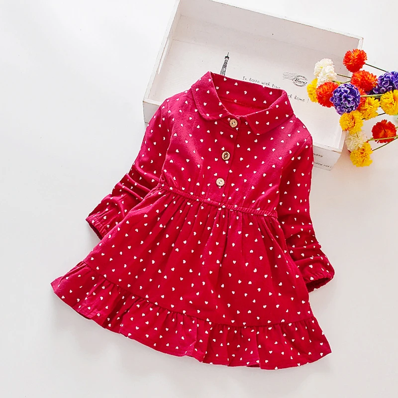 Одежда для девочек, Новая Осенняя детская одежда, Модное детское платье принцессы в горошек, платье для маленьких девочек