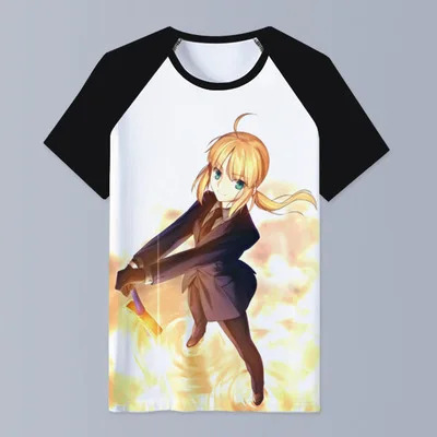 fate grand order Jeanne d'Arc футболка Косплей Костюм fgo saber Аниме Мужская футболка футболки - Цвет: 10