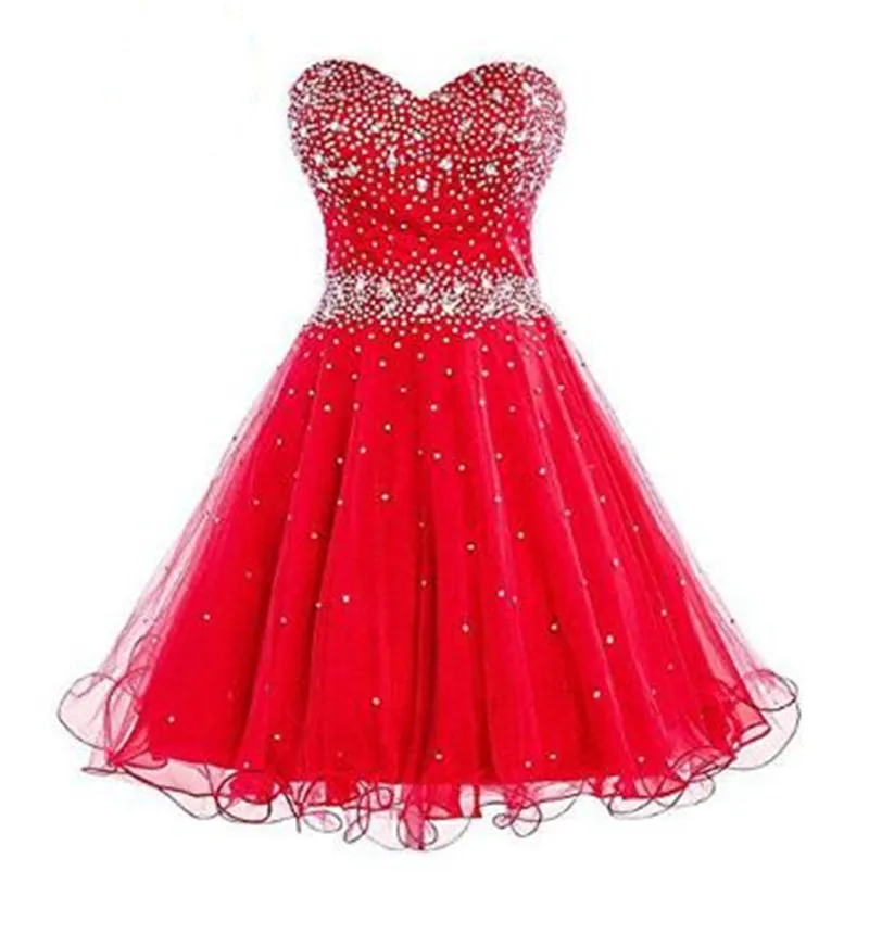 Hot sale Fashion Homecoming Dresses A Line Sweetheart Mini Beading Sequin Organza Graduation Dresses Short Party Formal Gowns