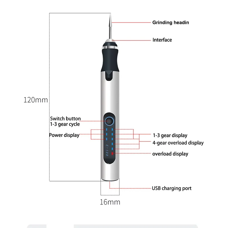 MaAnt D1 PCB USB Grinding Pen For Traces Repair Chip Grind Intelligent  Charging Polishing Cutting Drilling Disassembly Cut Tools