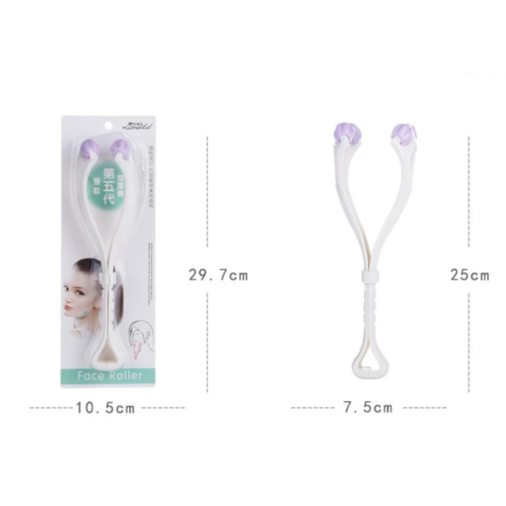 Facial Face Up Roller Massager Plastic Facial Massager Skin Firming Slimming Remove Double Chin Neck Lift 2 in 1 Beauty Tools