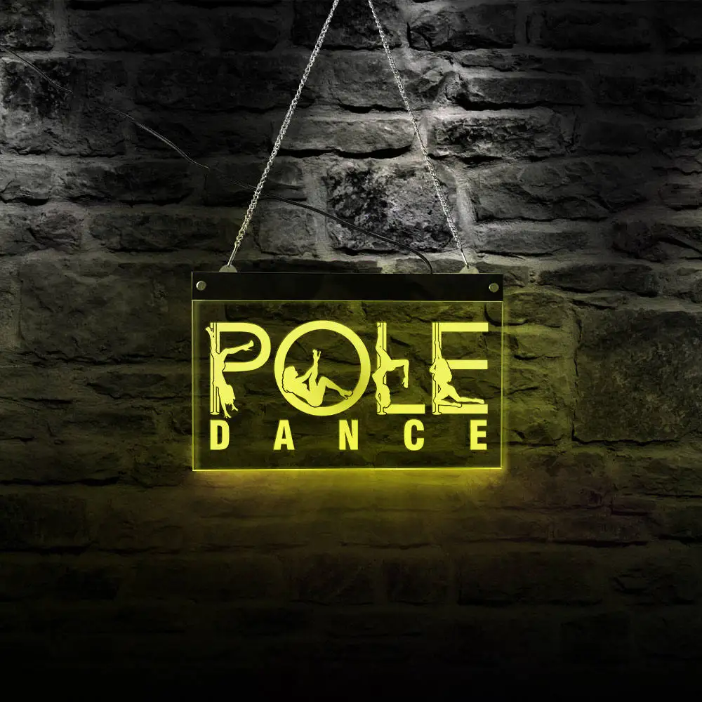 Pole Dance, сексуальная девушка, разноцветный, меняющий светодиодный неоновый знак, танцовщица, студия, клуб, деловой знак, прямоугольная акриловая демонстрационная доска
