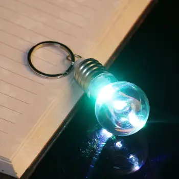 

Mini Change Color Creative LED Lamp Bulb Light Key Chain Key Ring Night light F3MB