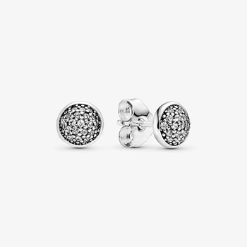 

2020 925 Silver Sterling Earrings Pave Stud Earrings Fit Pan for Women Wedding Party Earring Jewelry Gift