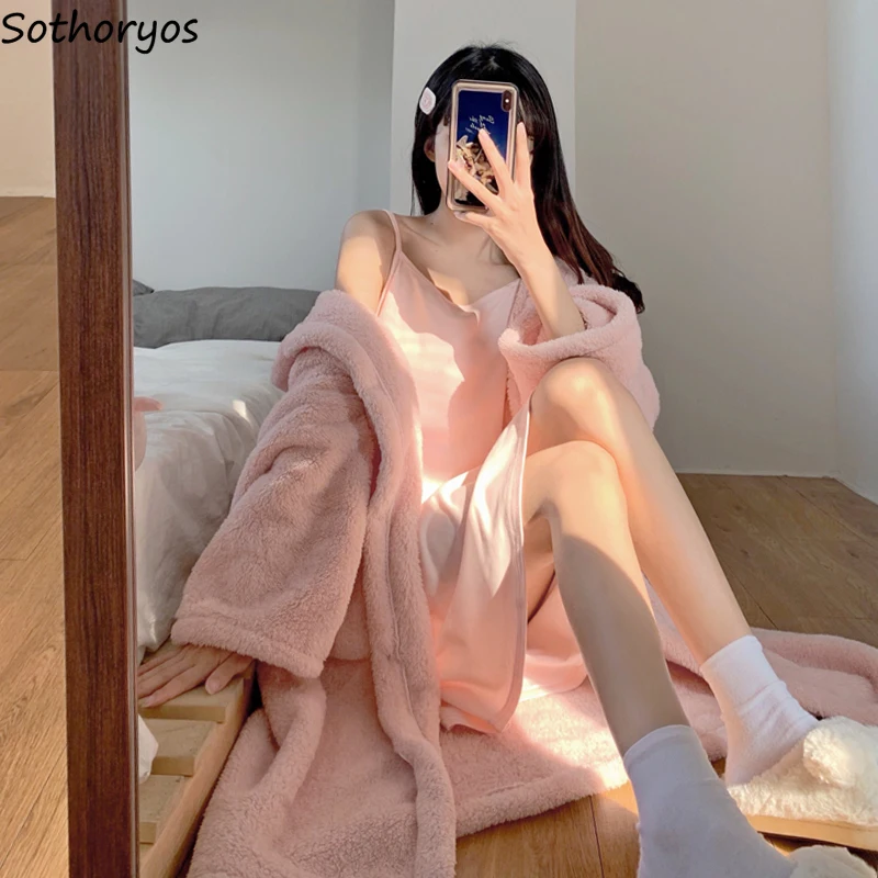Женские халаты зимняя мягкая удобная одежда для сна из кораллового флиса с