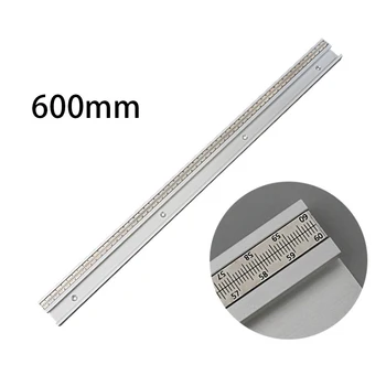

T-track T-Slot Aluminum Alloy Scale 400 / 500 / 600mm DIY Table Saw Workbench Woodworking Tools Miter Track