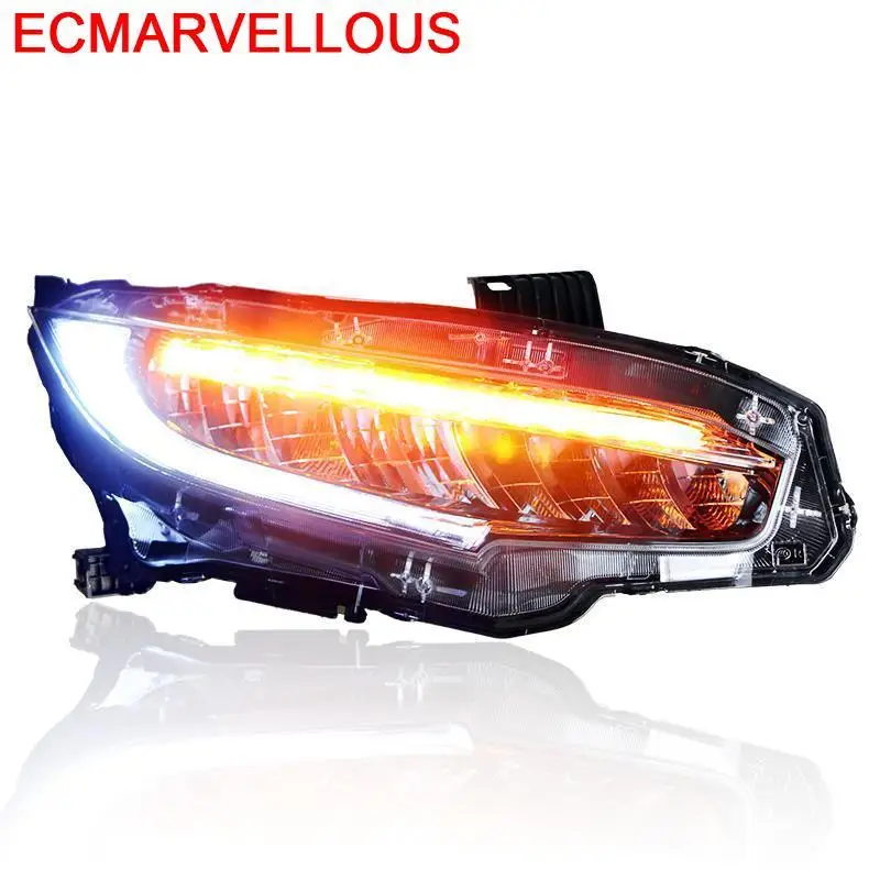 Дневные ходовые автомобильные боковые поворотники Cob Led Drl фары передние противотуманные задние Автомобильные фары в сборе 16 17 для Honda Civic