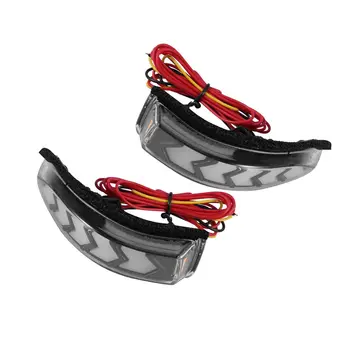 

DHBH-1 Pair Car Rearview Mirror Side Light Turn Flow Light Signal Light with Amber and White, for Toyota Camry XV50 Corolla E170