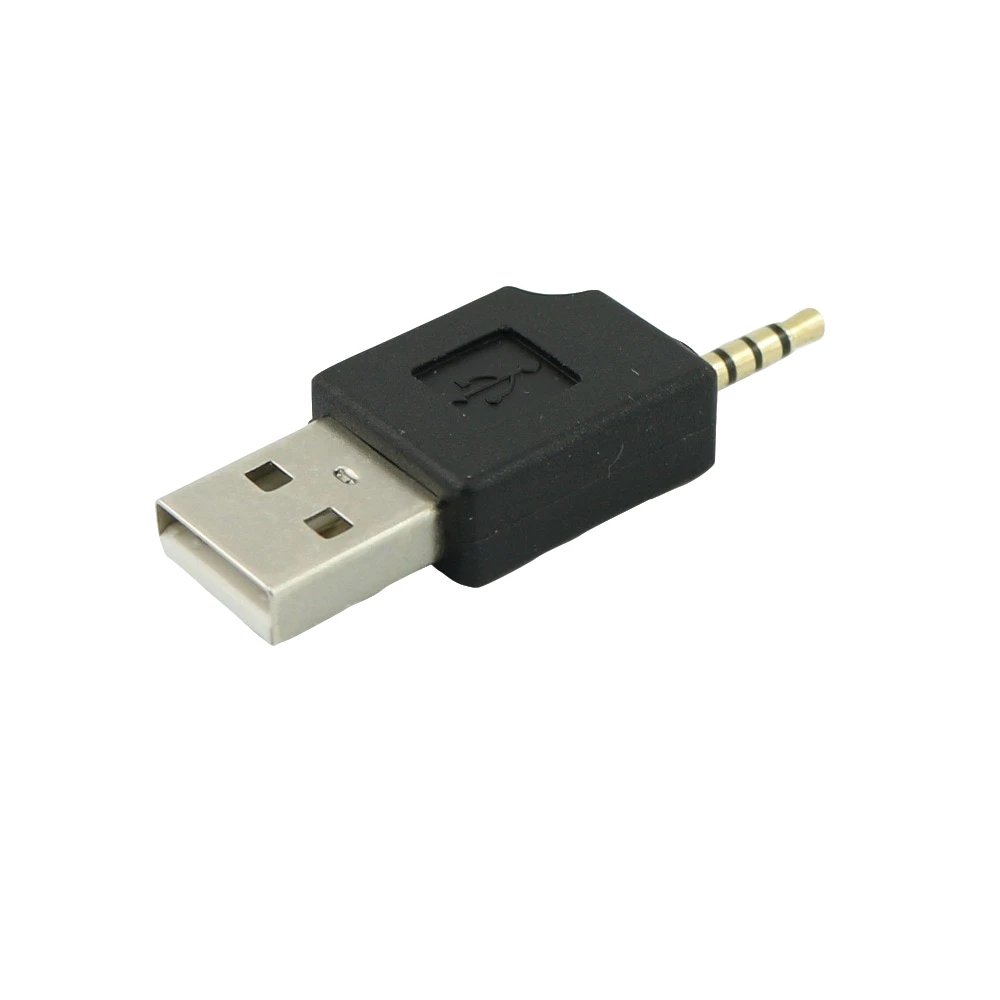 10x позолоченный 2,5 мм 4 полюс штекер для USB 2,0 штекер зарядки данных мужчинами разъем аудио адаптер