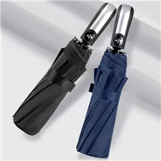 Ветрозащитный складной автоматический зонт от дождя для женщин, роскошные большие ветрозащитные зонты от дождя для мужчин с черным покрытием 8K