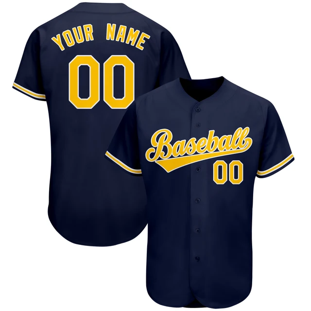 Personalized Custom Baseball Jerseys Shirt Print Team Name/Number Softball Jersey Club League Game Training Uniform for Men/Kids B3-02-01-331 As Pic