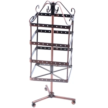 

Retro Multifunctional Metal Rotating Jewellery Display Stand Earring Necklace Hook Holder Hanger Display Stand Holder