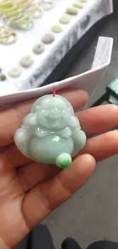 

Natural Burmese yu Lucky Buddha Pendant