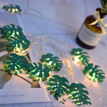 

Home Garden Outdoor party Decoration Light Turtle Leaf Festival Wrought iron light string Decoration Light 2M 10LED Night light