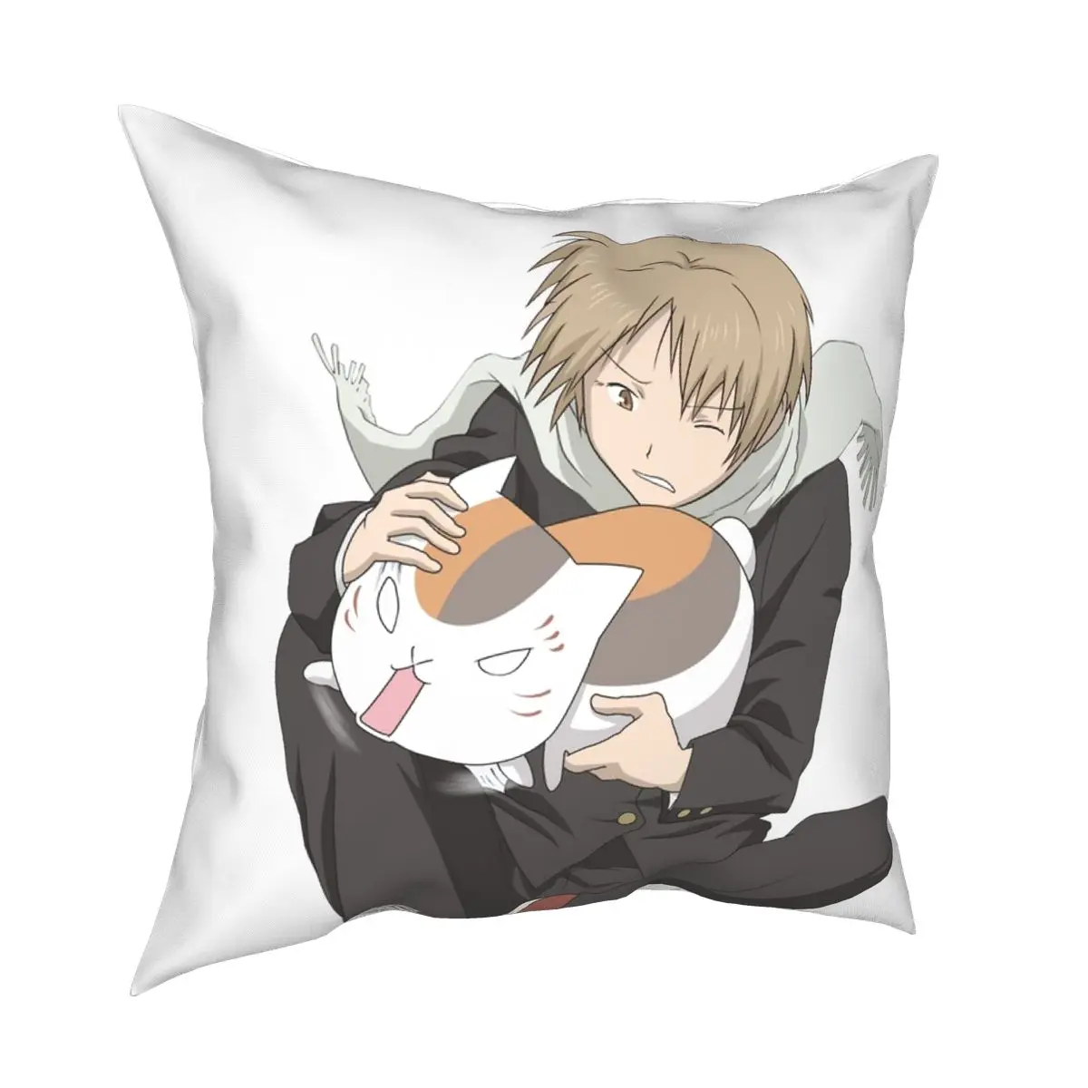 

Bad Kitty Nyanko Sensei Pillowcase Decoration Natsume Takashi Cushions Throw Pillow for Sofa Polyester Double-sided Printing