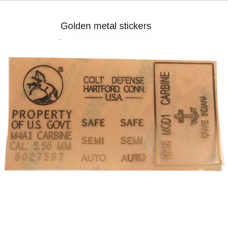

New Hot Metal Stickers For Gel Ball Blaster Cartridge Receiver M4 MK18 With High Qilaity- White
