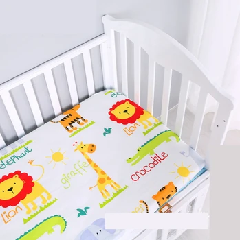 

Baby Fitted Sheet For Newborns Cotton Soft Cartoons Crib Bed Sheet For Children Mattress Cover Protector Support Multiple Sizes