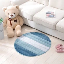 Микрофибровый коврик для кухни мягкий напольный коврик Круглый Коврик Противоскользящий коврик для ванной машины моющийся ковер для гостиной для дома и спальни