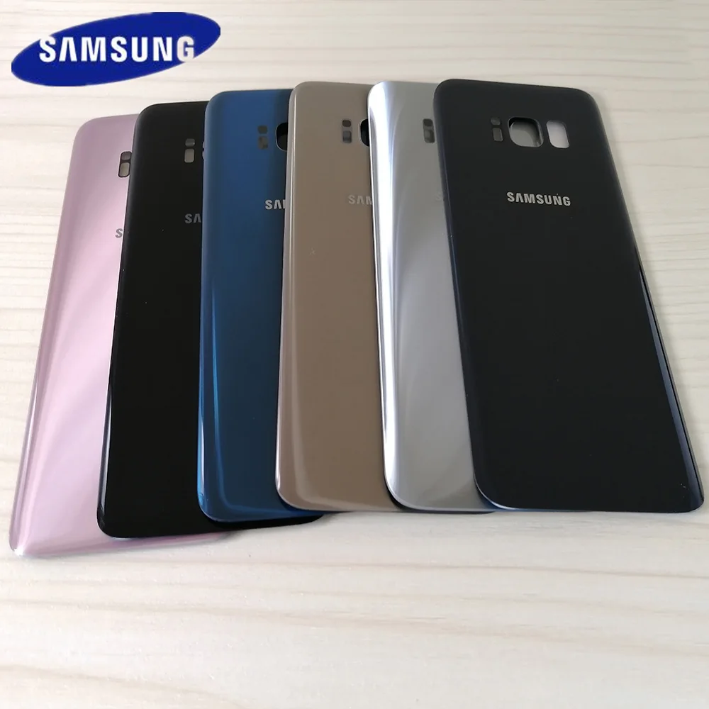 Оригинальный чехол для SAMSUNG Galaxy S8 G950 / Plus G955 Задняя стеклянная крышка аккумулятора