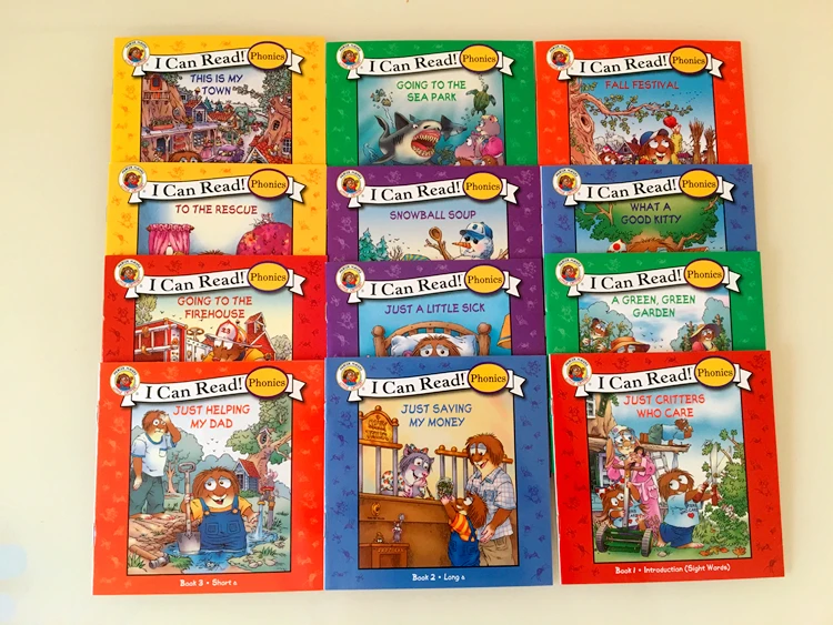 Comprar 12 libros set I Can Read Phonics Little Critters en inglés libro de fotos niños libros de cuentos de bolsillo juguetes de aprendizaje