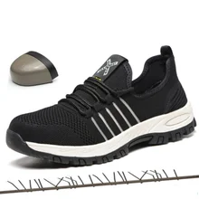 Мужская дышащая Рабочая защитная обувь унисекс со стальным носком; защитные ботинки; кроссовки для работы; нескользящая Дизайнерская обувь