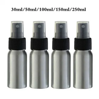 

50ml Black Pump Spra Aluminum Empty Atomizer Refillable Perfume Travel Spray Bottle with whiter/Black Spray Cap