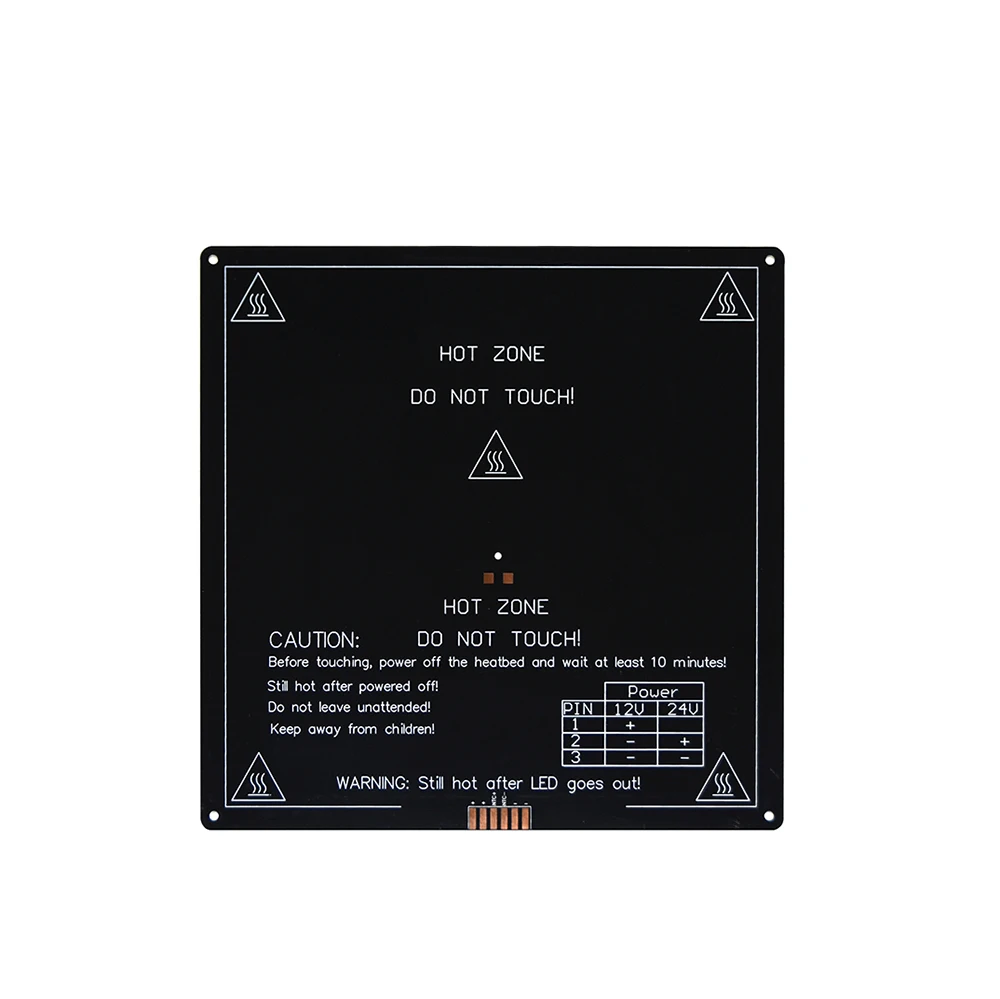 12V Модернизированный MK3 heatкровать 214x214/220x220/300x200x3 мм алюминиевая нагревательная кровать для 3D-принтеров детали impressora 3d pe as - Цвет: 220x220x3mm