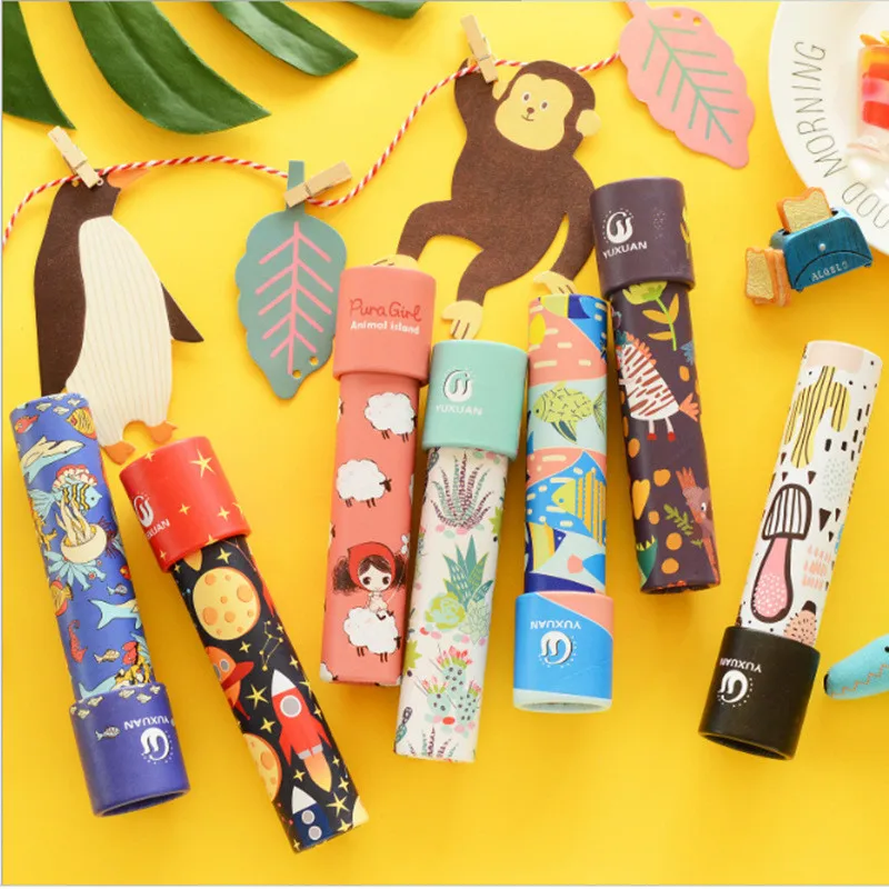 

Cute Cartoon Montessori Rotation Adjustable Paper Kaleidoscope Magic Fancy Colored Autism Kid Toy Creative Baby Cot Sensory Toy