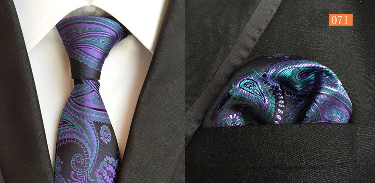 Модный Шелковый галстук Ricnais, 8 см, синий, красный, цветочный узор, узор в горошек, платок, галстук для мужчин, бизнес стиль, Свадебные Галстуки для шеи, аксессуары - Цвет: 71