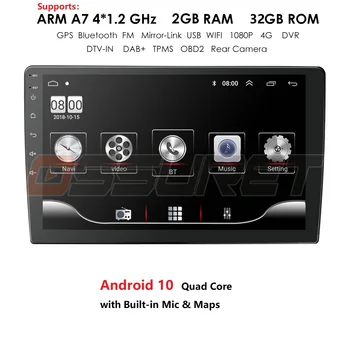 

Android 10 9/10.1'' 2GB 32GB Universal 2 Din Car Radio GPS Navigation Autoradio Multimedia DVD Player with WIFI BT SWC 1080P HD
