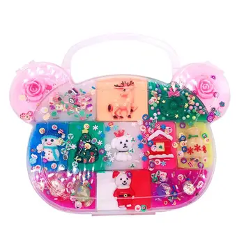 

Slime Cloud Mud Kit DIY Christmas Slime Kit Supplies With Bear Box For Girls Children